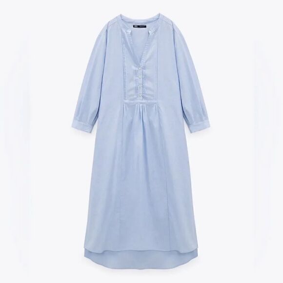 ZARA PIN TUCK TUNIC DRESS - Picture 5 of 9